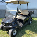 Golfwagen clubcar zwart met laadbak